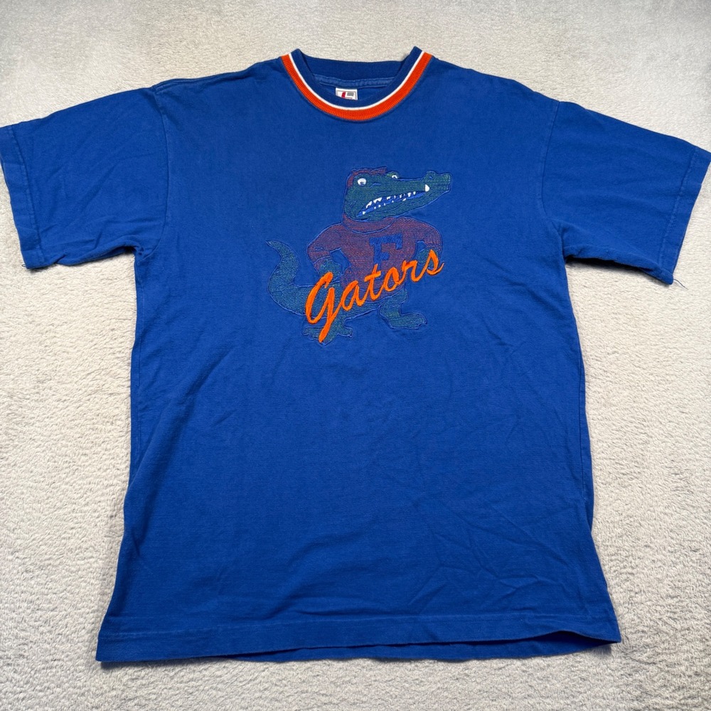 Legends‎ Athletic Florida Gators T-Shirt Mens M Blue Vintage 90s USA Embroidered